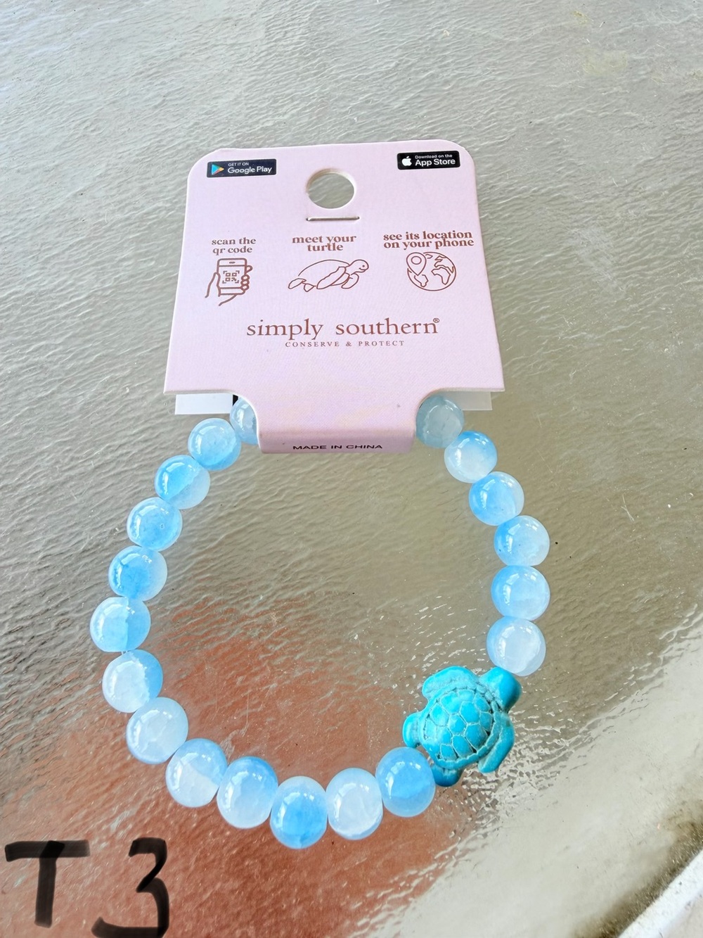 Simply Southern Trackable TURTLE Charm Beaded Bracelets - Picture 3 of 7